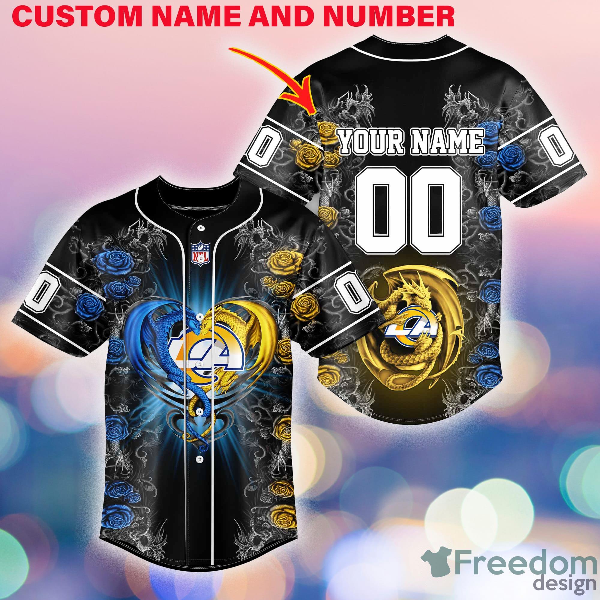 Los Angeles Rams-NFL BASEBALL JERSEY CUSTOM NAME AND NUMBER Best Gift For  Men And Women Fans