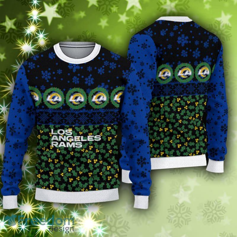 NFL Los Angeles Rams Custom Name And Number Ugly Christmas Sweater  Christmas Gift For Sport Team - Freedomdesign