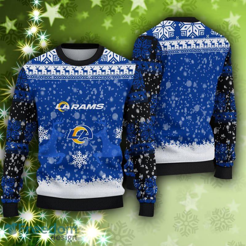 Los Angeles Rams Fans Reindeers Pattern Ugly Christmas Sweater