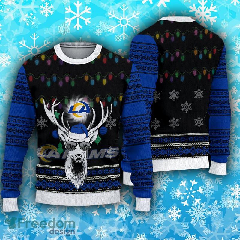 Los Angeles Rams Christmas Reindeer Winter Pattern Ugly Christmas