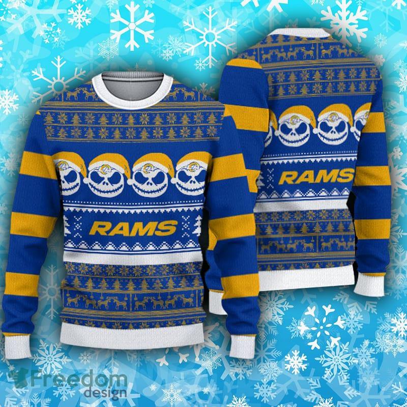 Los Angeles Rams Fans Reindeer Pattern Ugly Christmas Sweater Gift