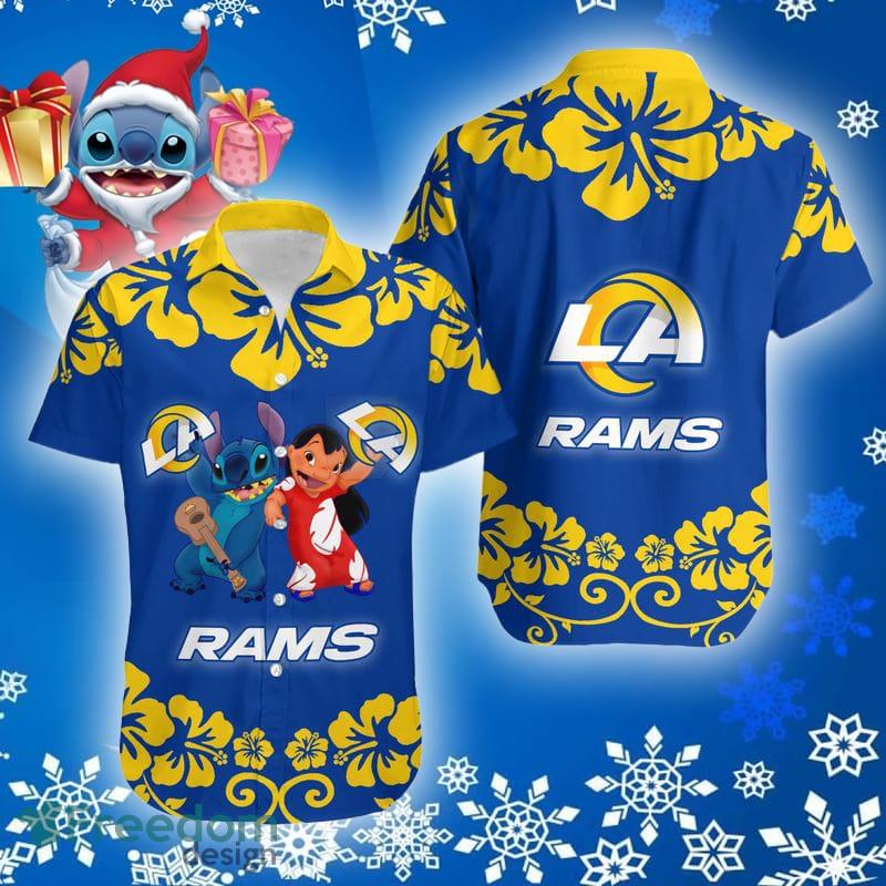 Los Angeles Rams Lilo And Stitch Hawaiian Shirt Holiday Gift For