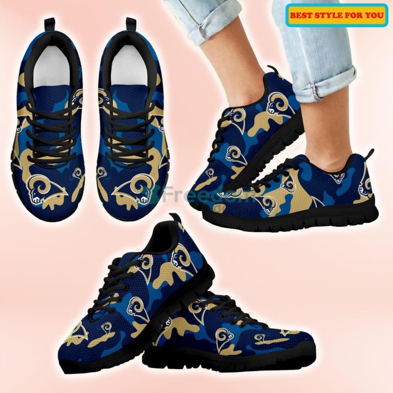 Los Angeles Rams Military Solider Style Casual Sneakers For Sport Fans Product Photo 1