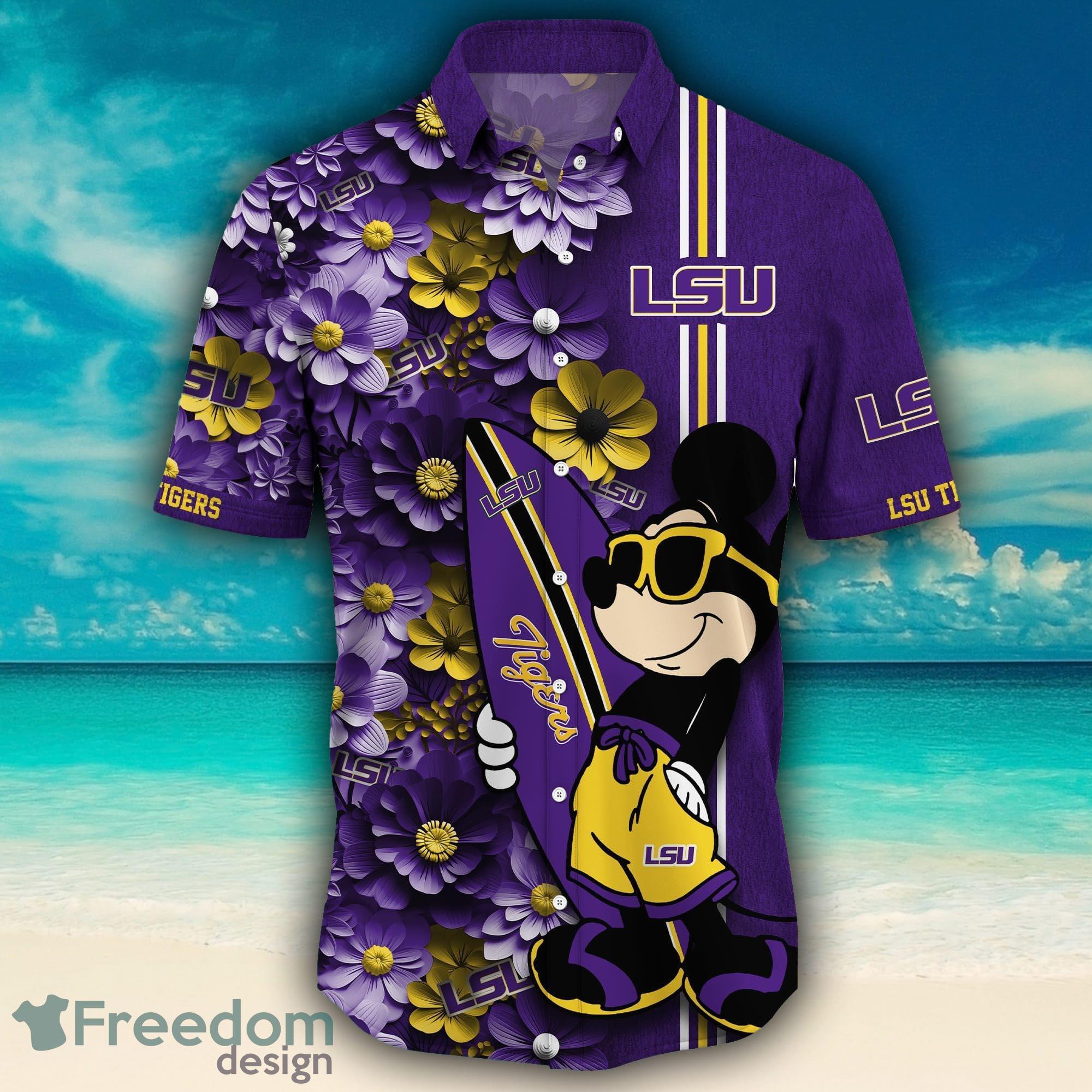 LSU TIGERS Flower NFL Baseball Jersey Shirt