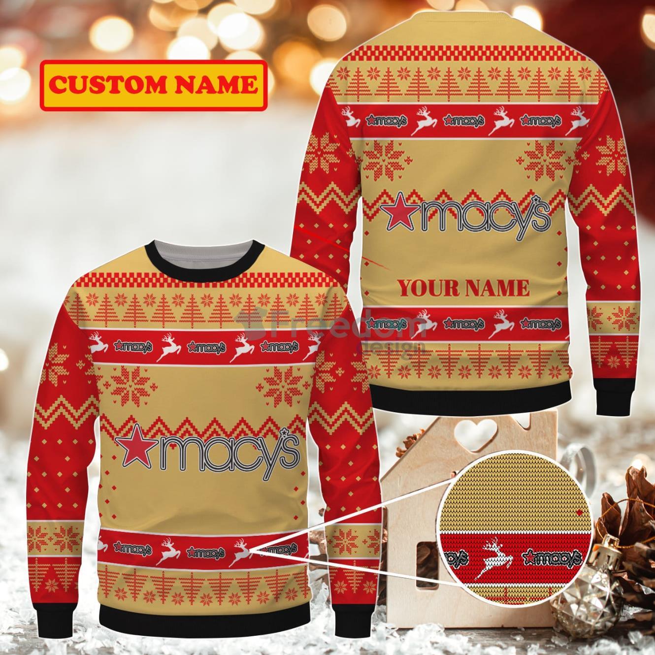 Macy's Personalized Ugly Sweater For Men Women - Freedomdesign