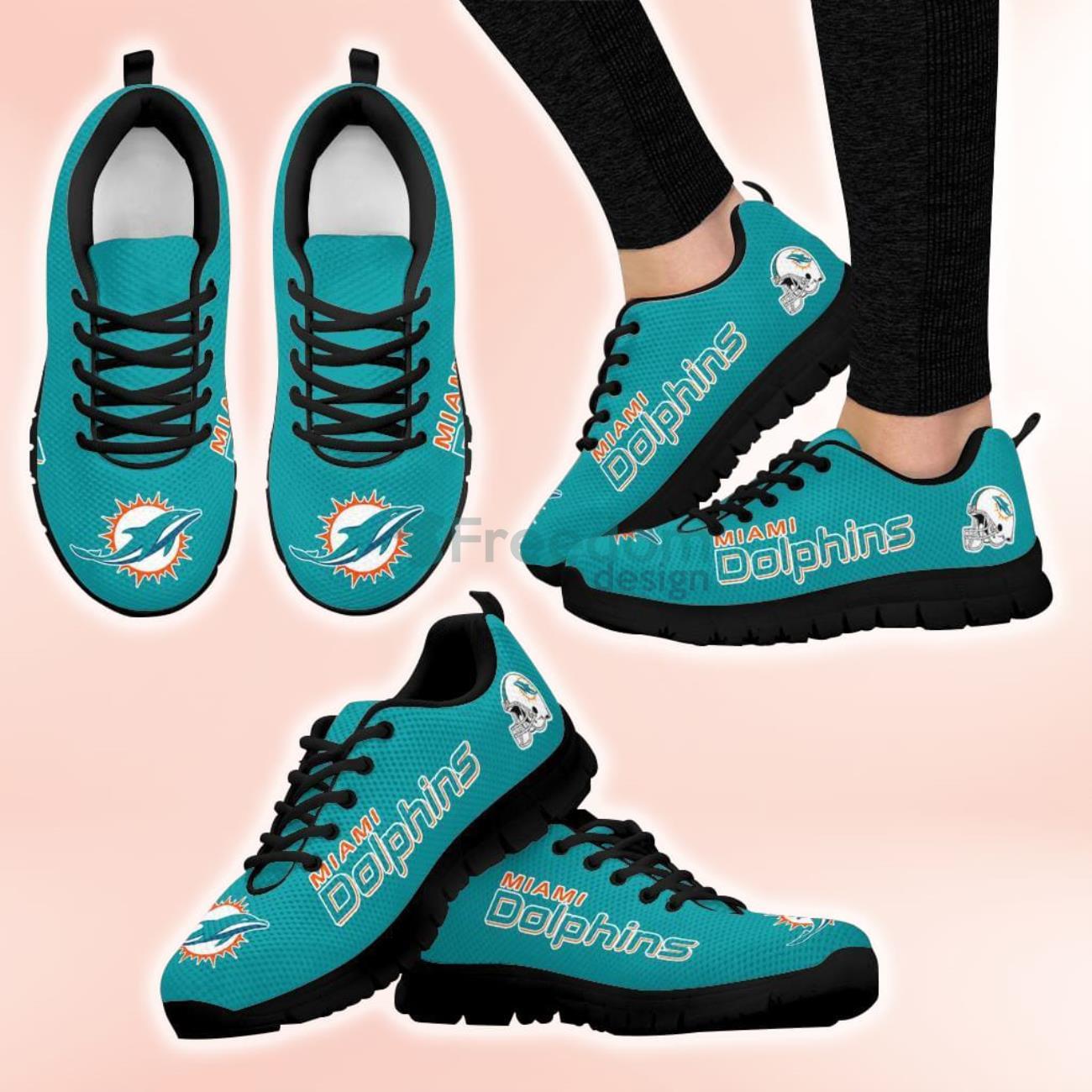 Miami Dolphins Casual Sneakers For Sport Fans Product Photo 1