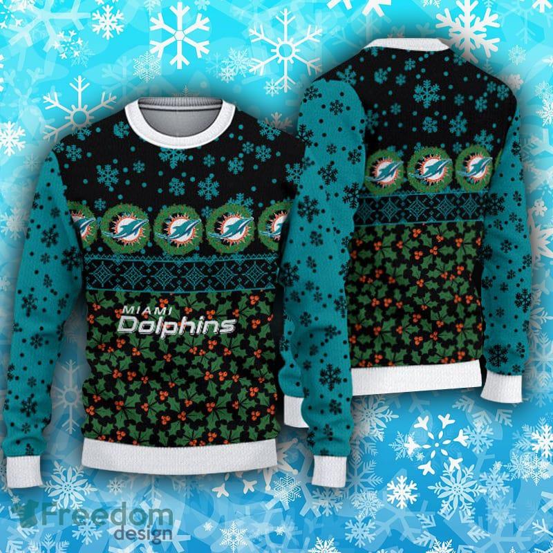 Christmas Gift Miami Dolphins USA Football Season Ugly Christmas Sweater -  Freedomdesign