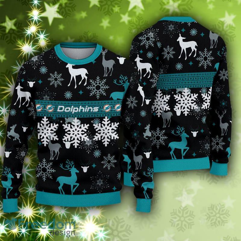 Miami Dolphins Fans Grch Ugly Christmas Sweater Gift - Freedomdesign