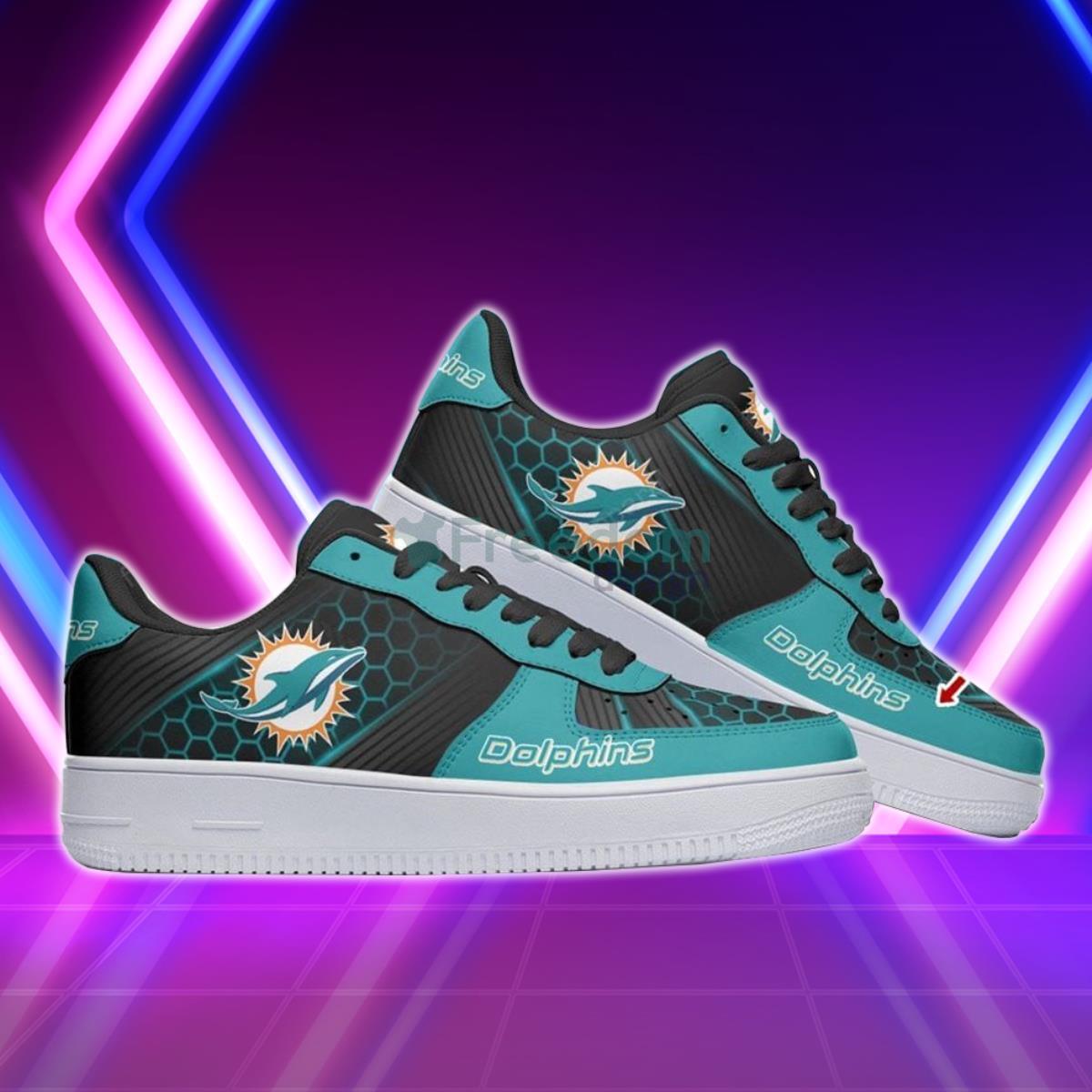 Miami Dolphins Football Team Style Air Force Shoes For Men Women Fans Product Photo 1