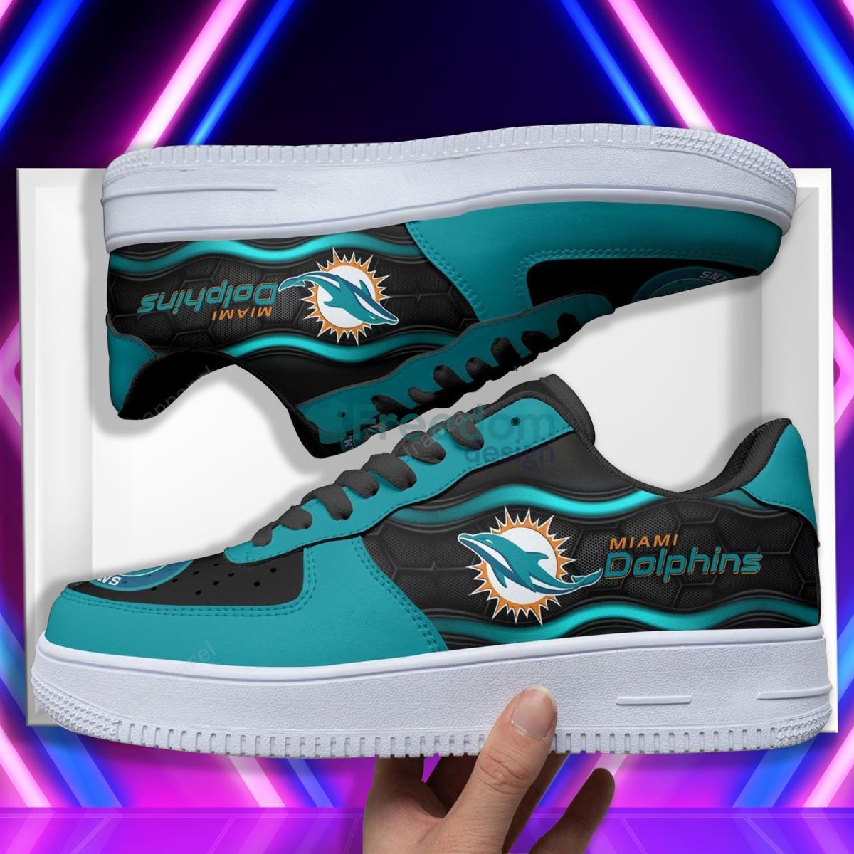 Miami Dolphins Football Team Style Air Force Shoes For Real Fans Product Photo 1