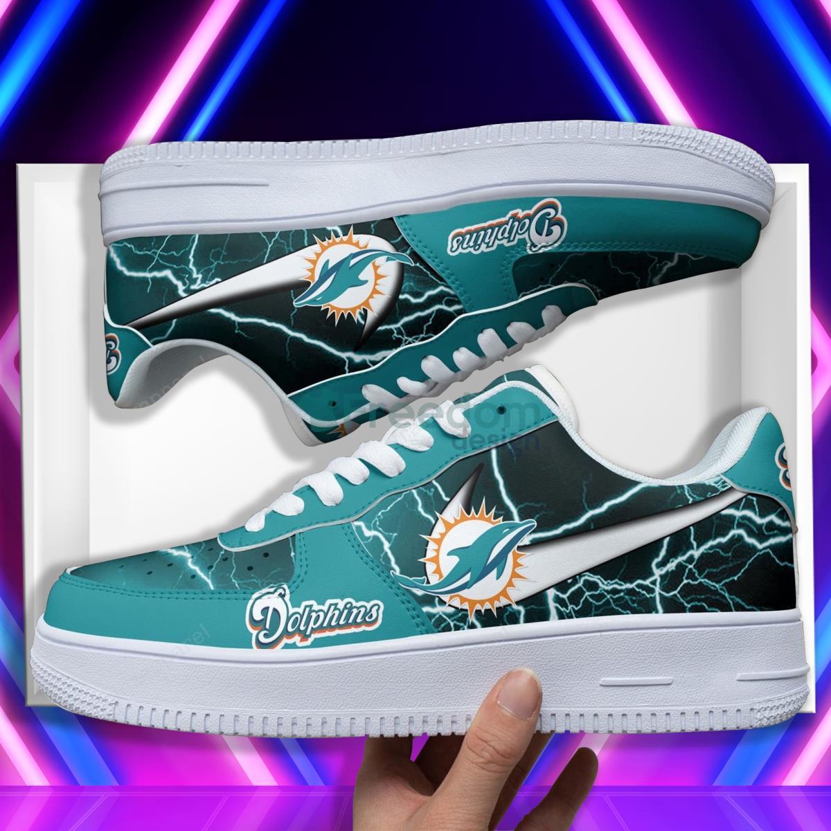 Miami Dolphins Football Team Style Air Force Shoes Gift For Fans Product Photo 2