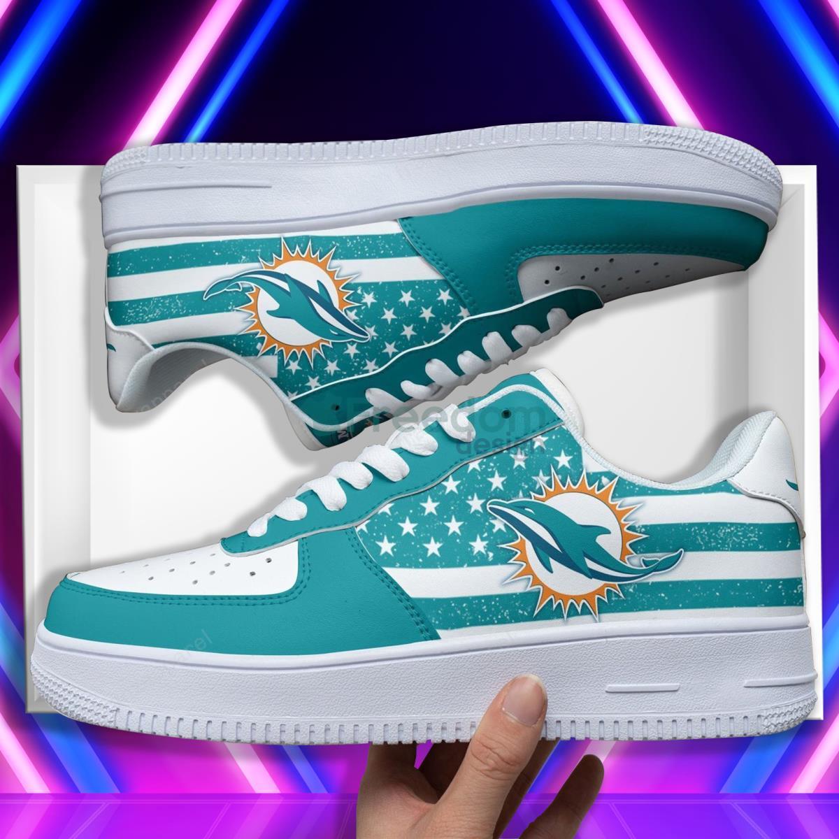 Miami Dolphins Football Team Style Air Force Shoes Gift For Men Women Product Photo 1