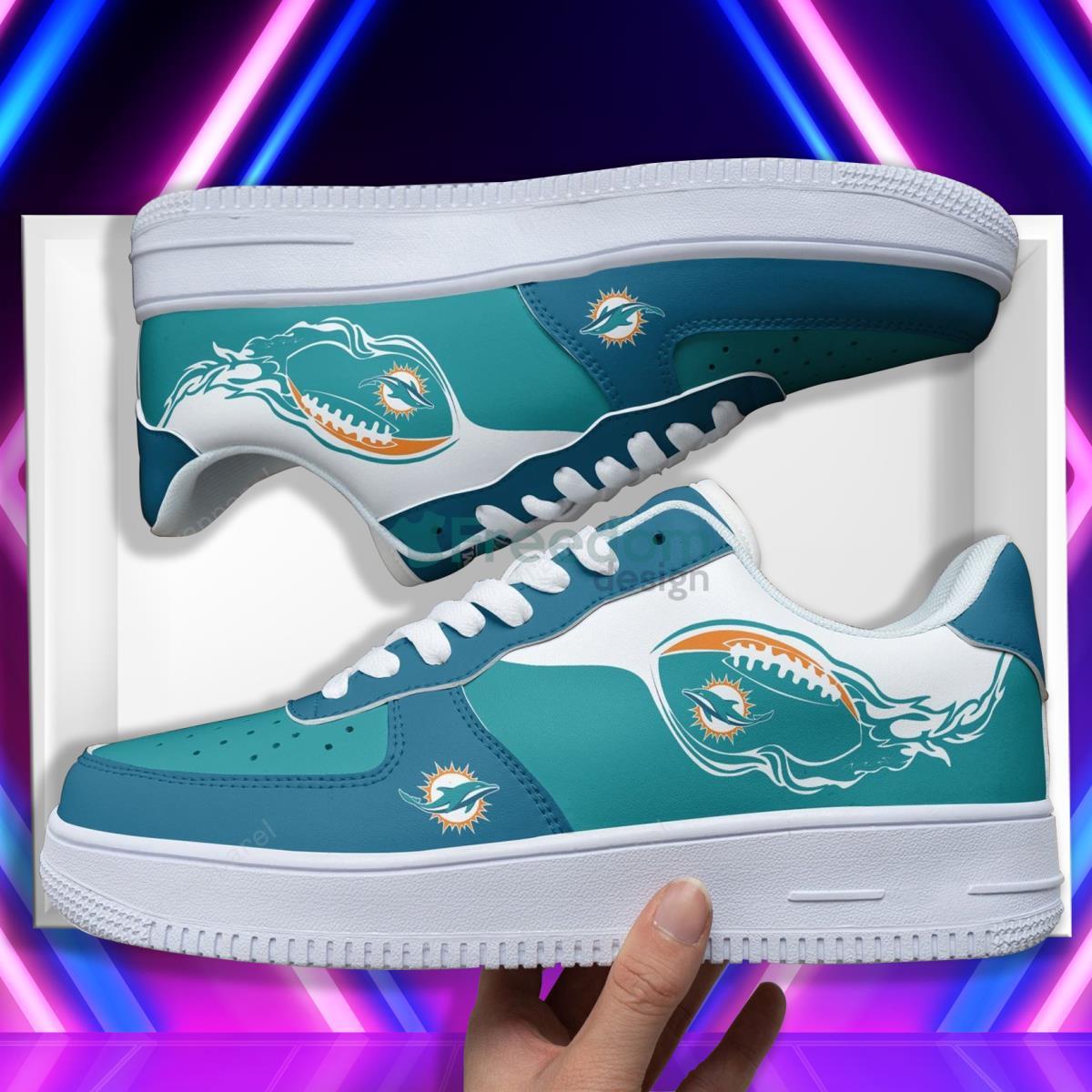 Miami Dolphins Football Team Style Design Air Force Shoes For Men Women Product Photo 1