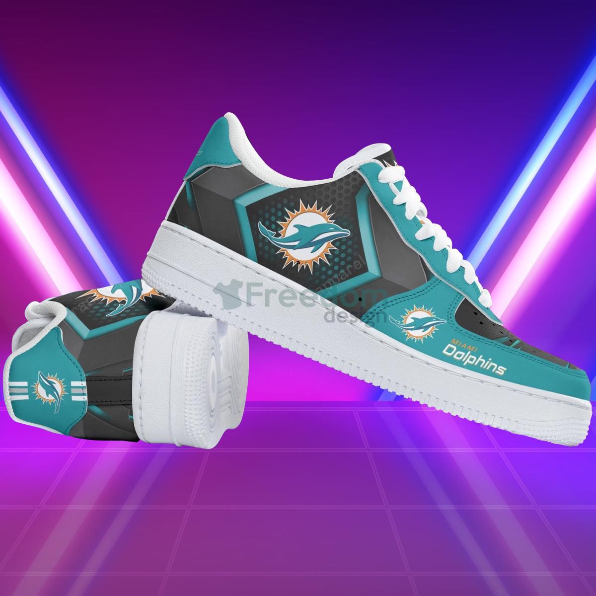 Miami Dolphins Football Team Style Design Air Force Shoes Gift For Fans Product Photo 2