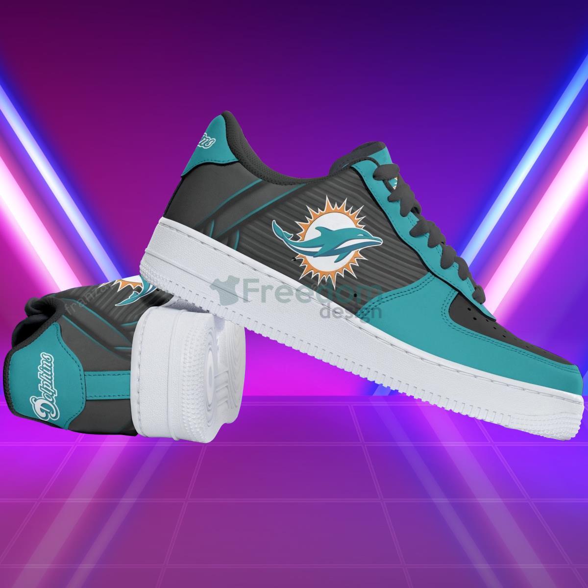 Miami Dolphins Football Team Style Design Air Force Shoes Product Photo 1