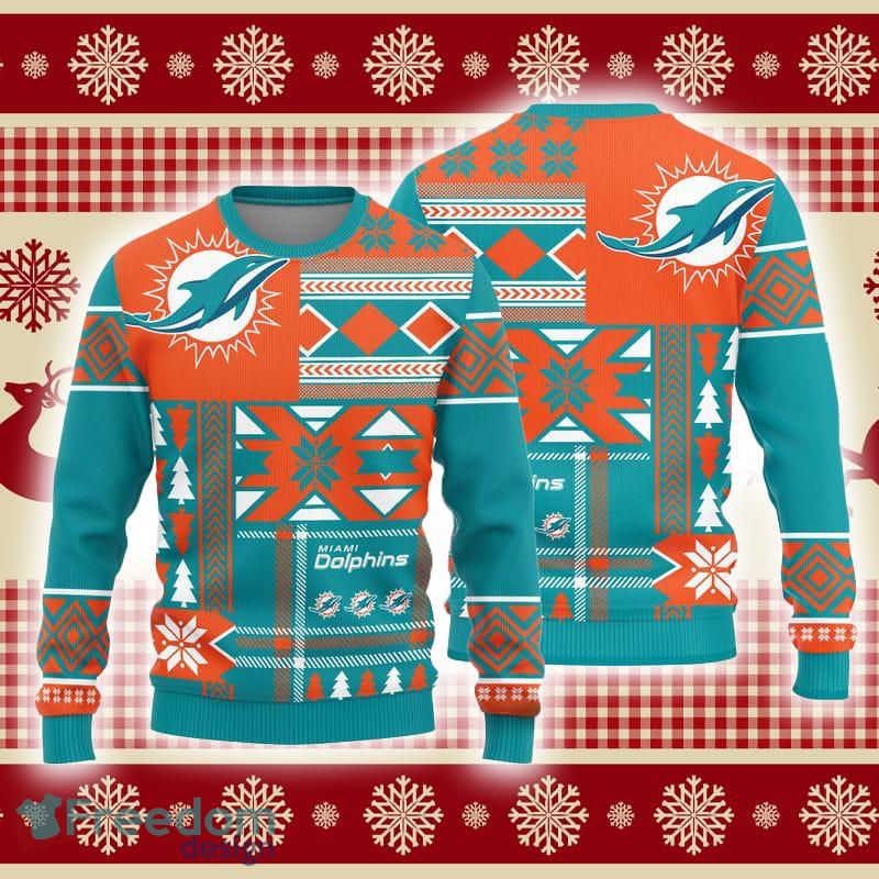 Miami Dolphins Teams Snowflakes Pattern Knitted Sweater For Christmas -  Freedomdesign