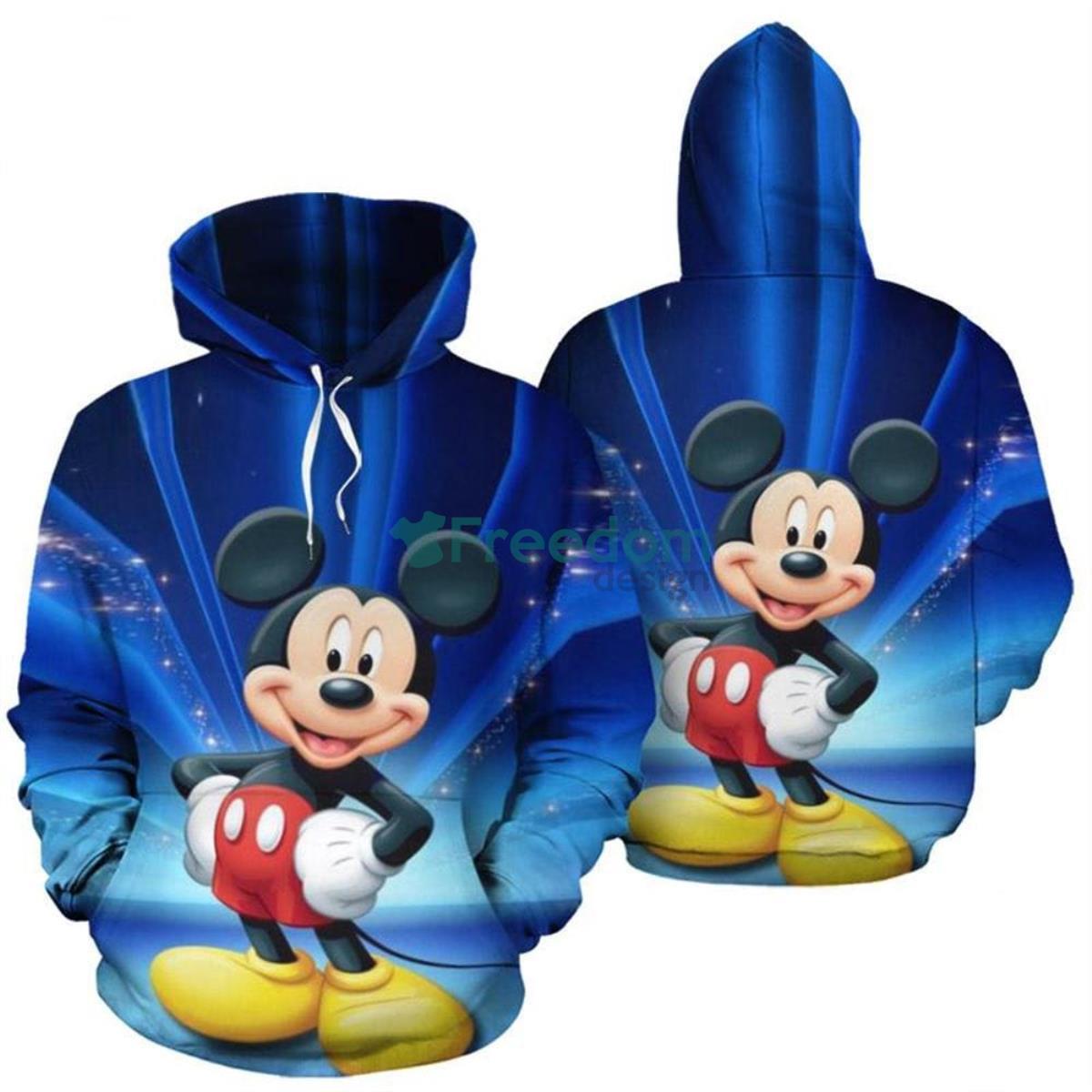 Mickey Blue All Over Print 3D Printed Hoodie Product Photo 1