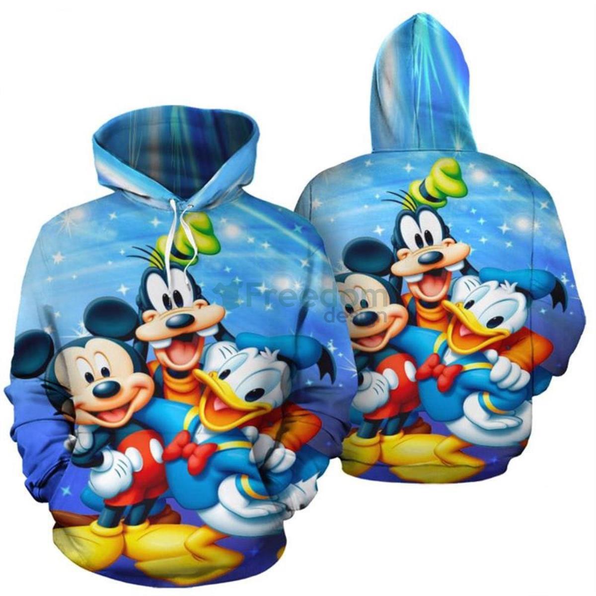 Mickey Goofy Donald 3D Printed Hoodie Product Photo 1