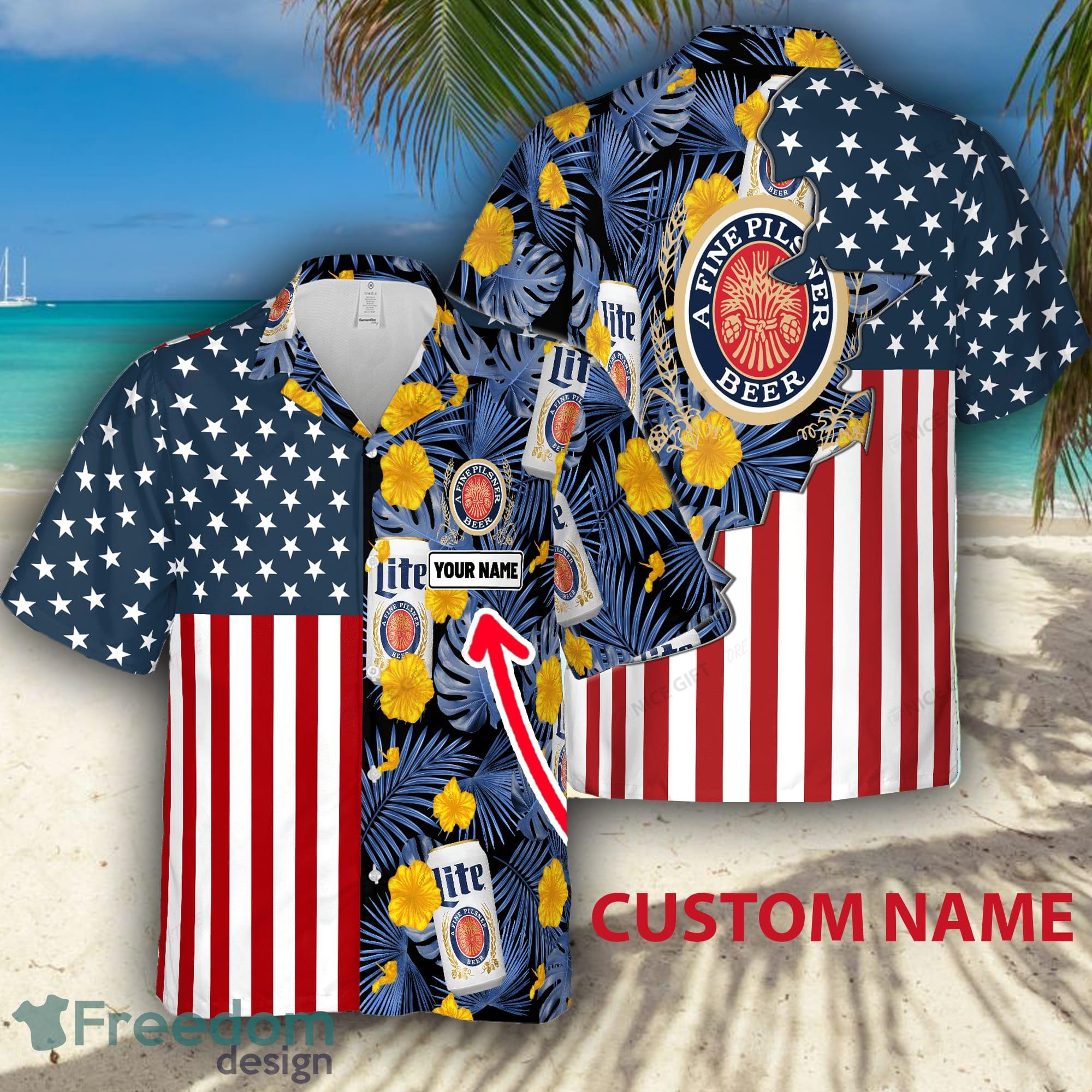 Miller Lite Custom Name Hawaiian Shirt Best Gift For Men And Women