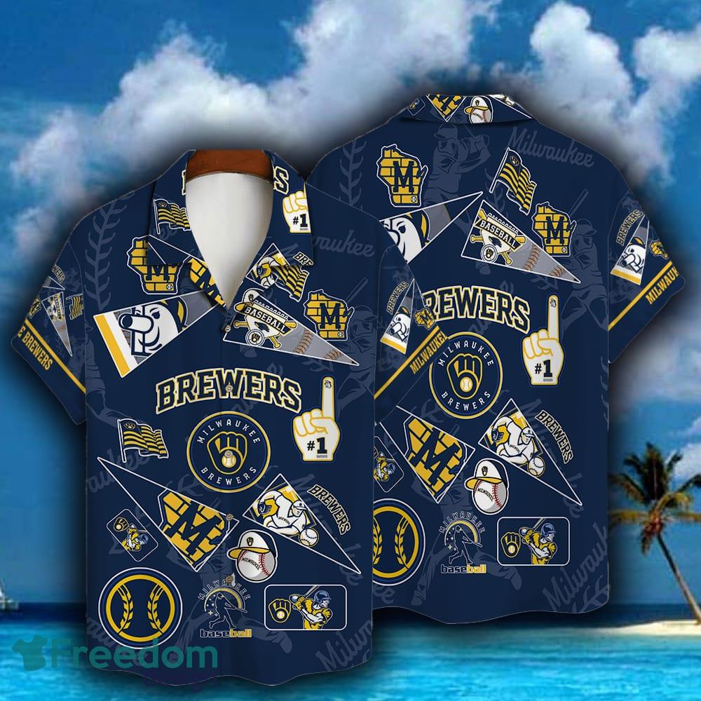 Milwaukee Brewers 2023 3D Print Hawaiian Shirt For Men And Women Gift  Floral Aloha Beach - Freedomdesign
