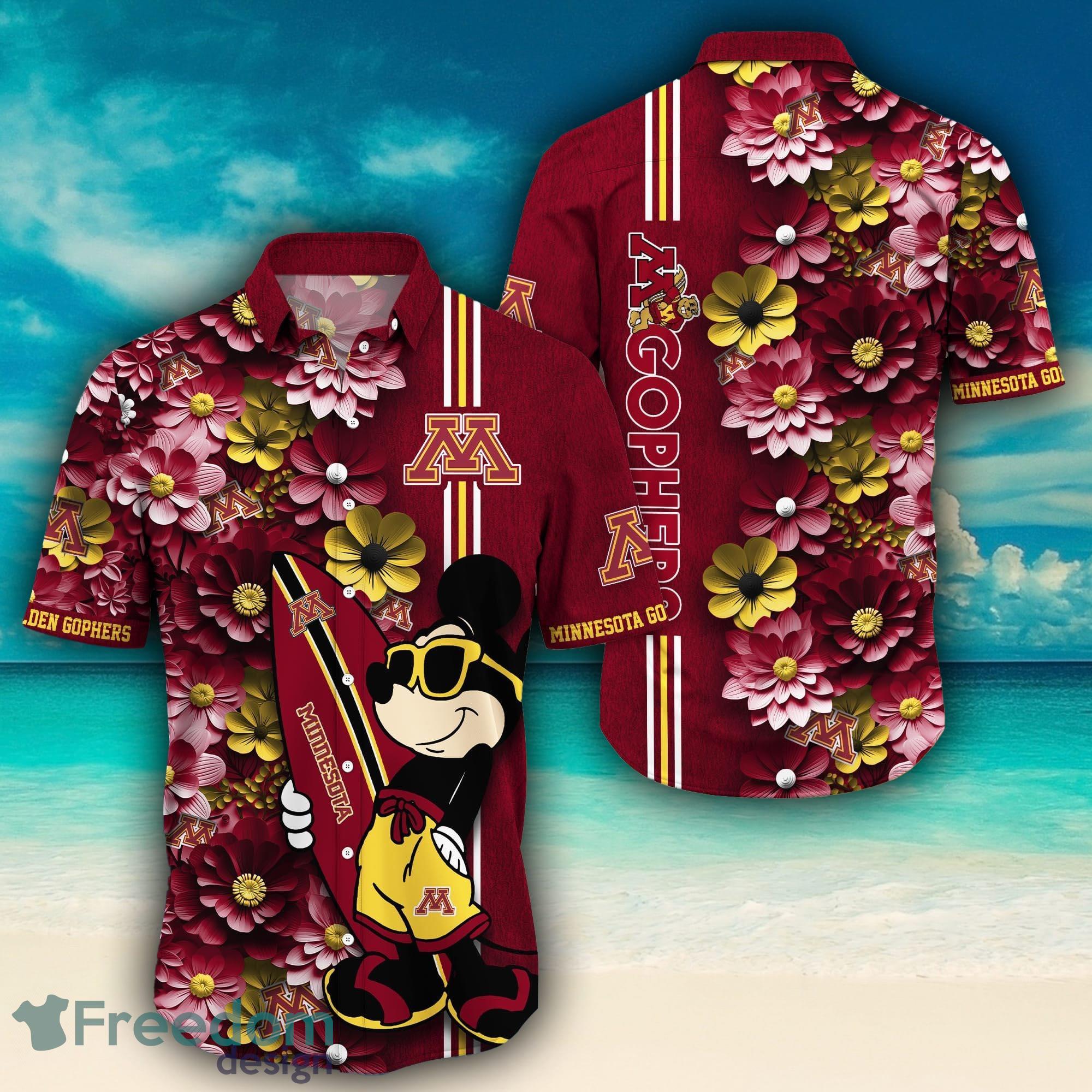 Minnesota Vikings NFL Flower 3D Hawaiian Shirt - Limotees