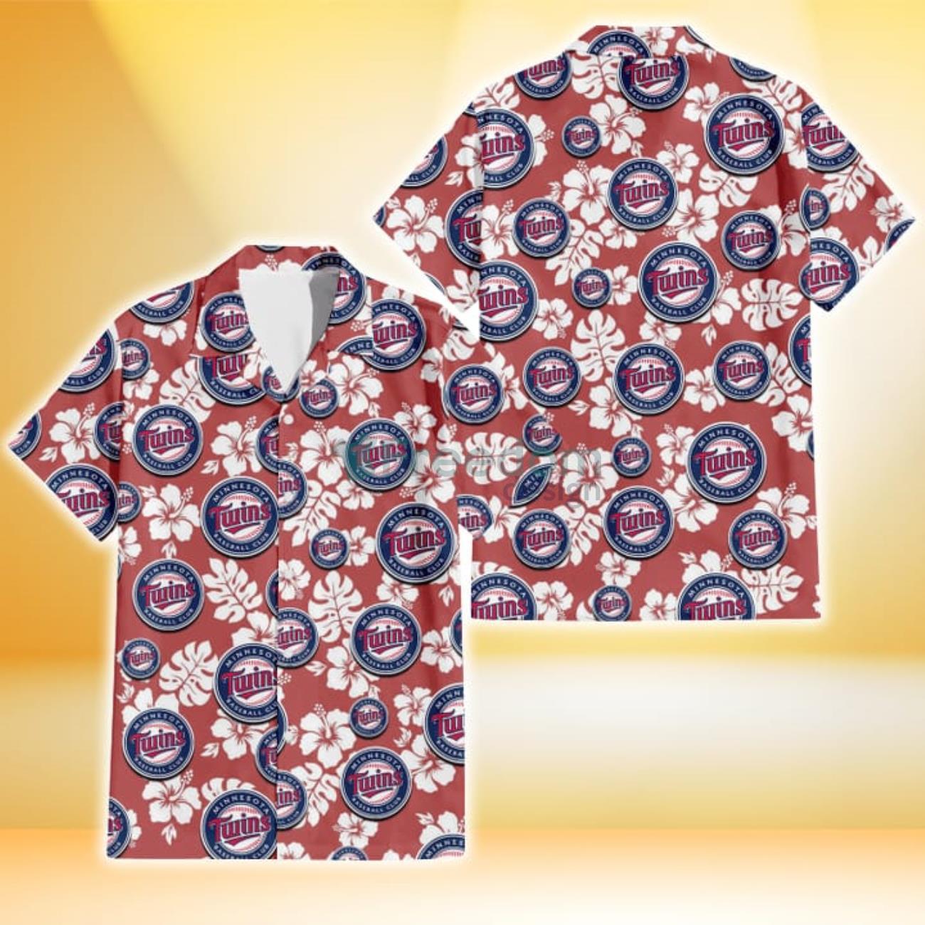 Minnesota Twins White Porcelain Flower Pink Hibiscus All Over Printed 3D  Hawaiian Shirt - Freedomdesign