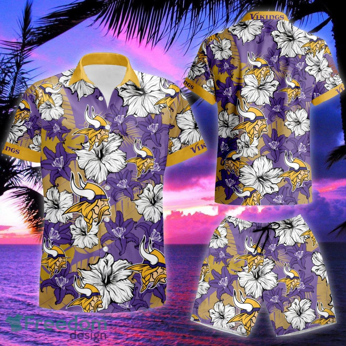 Minnesota Vikings Aloha Hawaiian Shirt & Short Product Photo 2