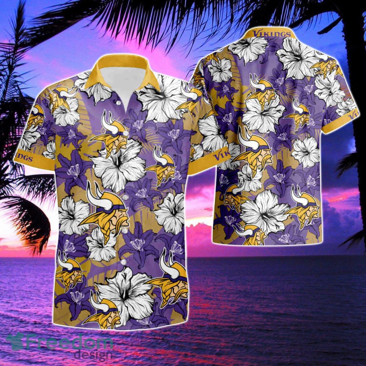 Minnesota Vikings Aloha Hawaiian Shirt & Short Product Photo 1