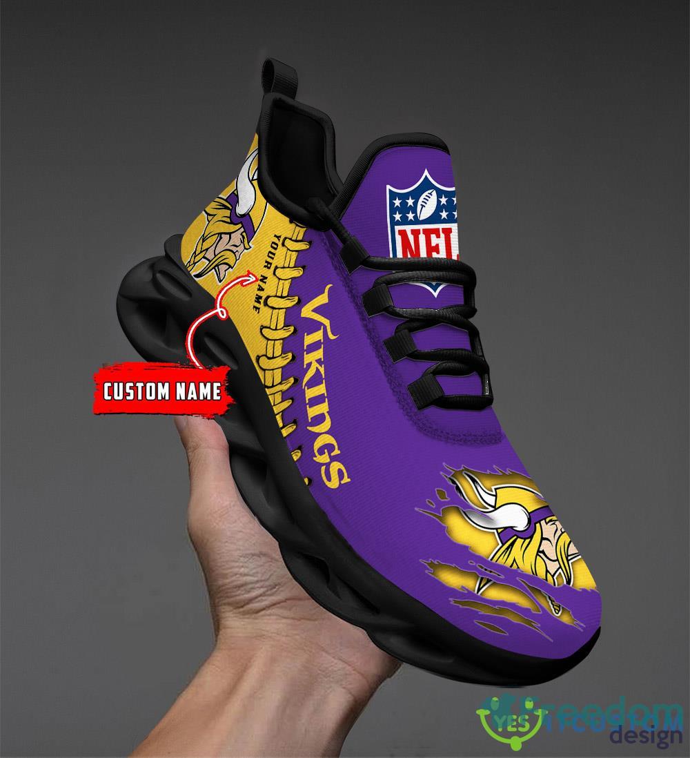 Minnesota Vikings Personalized Name NFL Air Jordan 4 Trending Sneaker  Special Gift For Fans