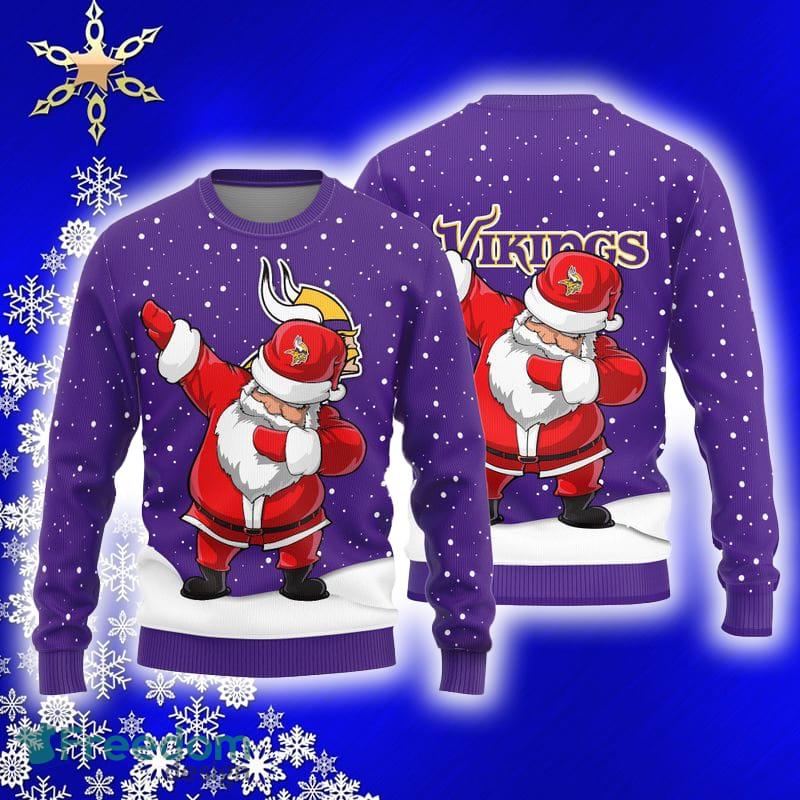 Christmas Gift Minnesota Vikings Christmas Snowflakes Pattern 3D