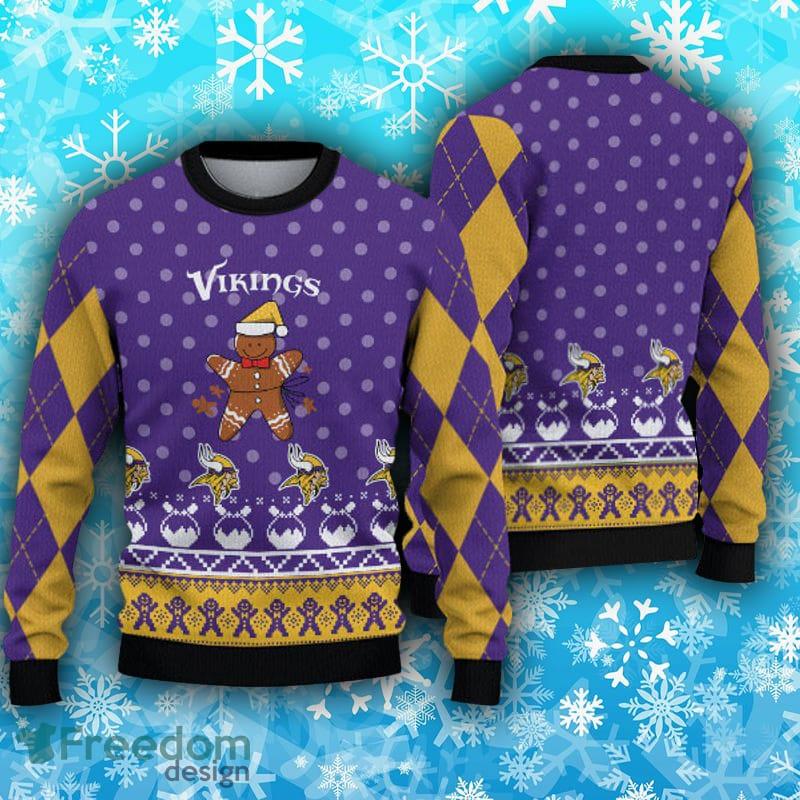 Minnesota Vikings Fans Pattern Retailer Knitted Christmas Sweater