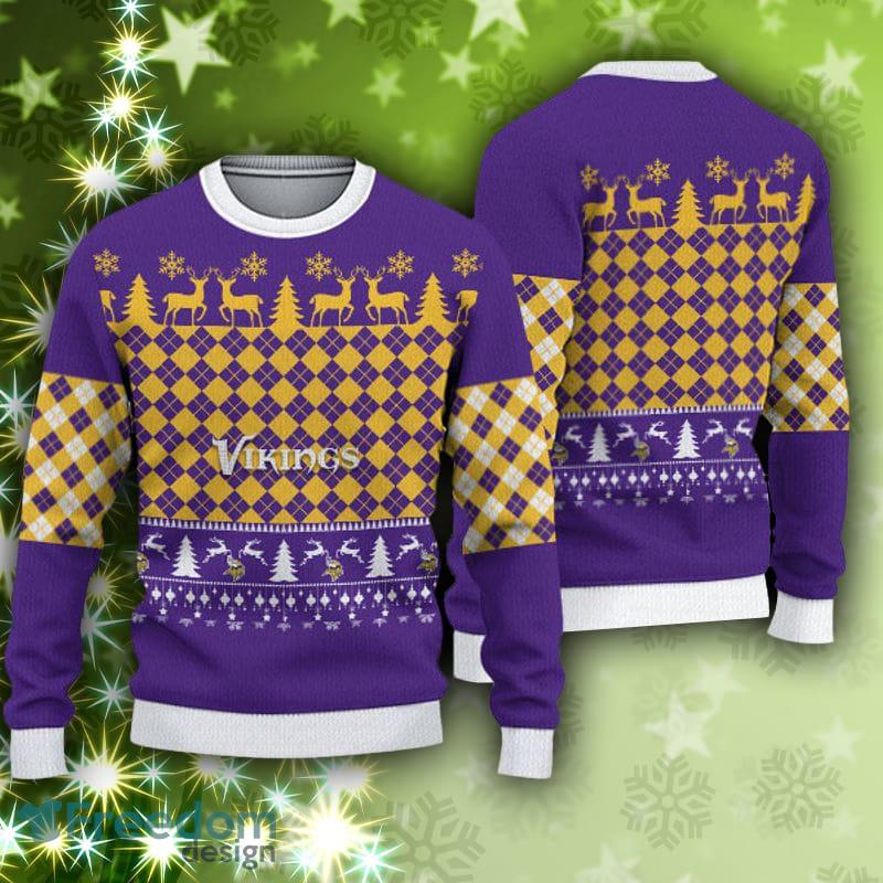 Minnesota Vikings Fans Pattern Retailer Knitted Christmas Sweater