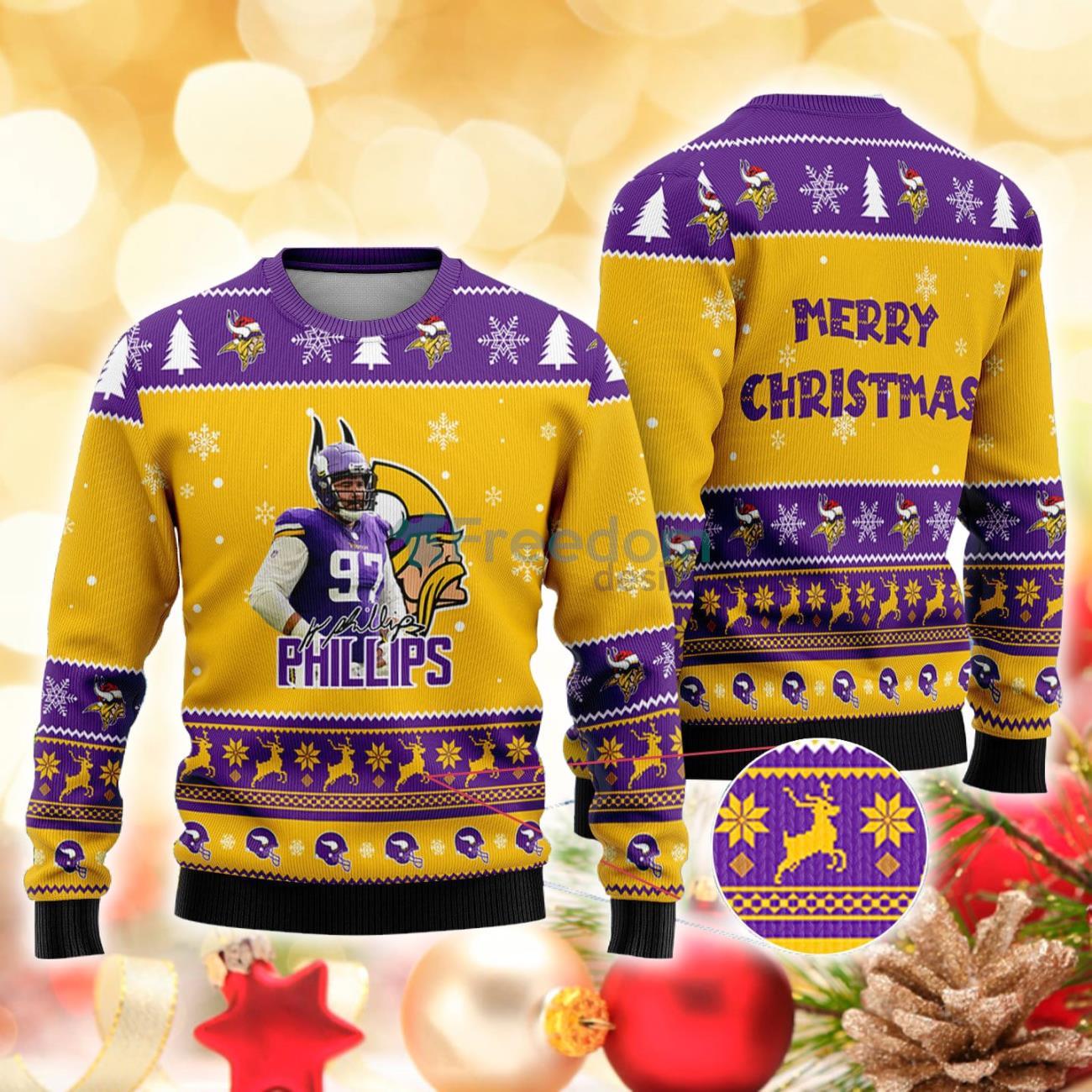 Minnesota Vikings - Harrison Phillips Christmas Knitted Sweater Product Photo 1