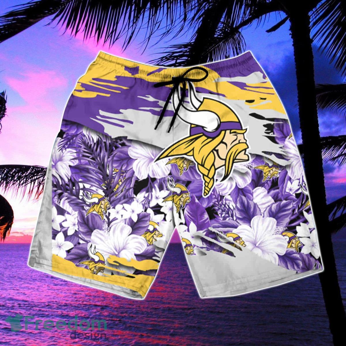 Minnesota Vikings Hawaiian Shirt & Short 3D For Fans Product Photo 3 Minnesota Vikings Hawaiian Shirt & Short 3D For Fans Product Photo 3