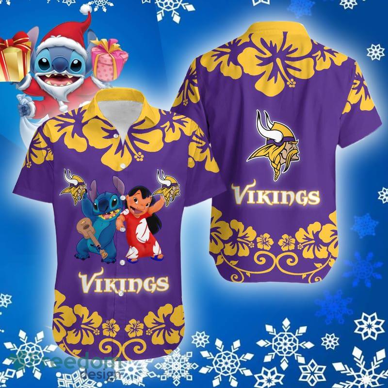 Minnesota Vikings Bling Bling Snowflakes Christmas Hawaiian Shirt Gift Men  Women - Freedomdesign