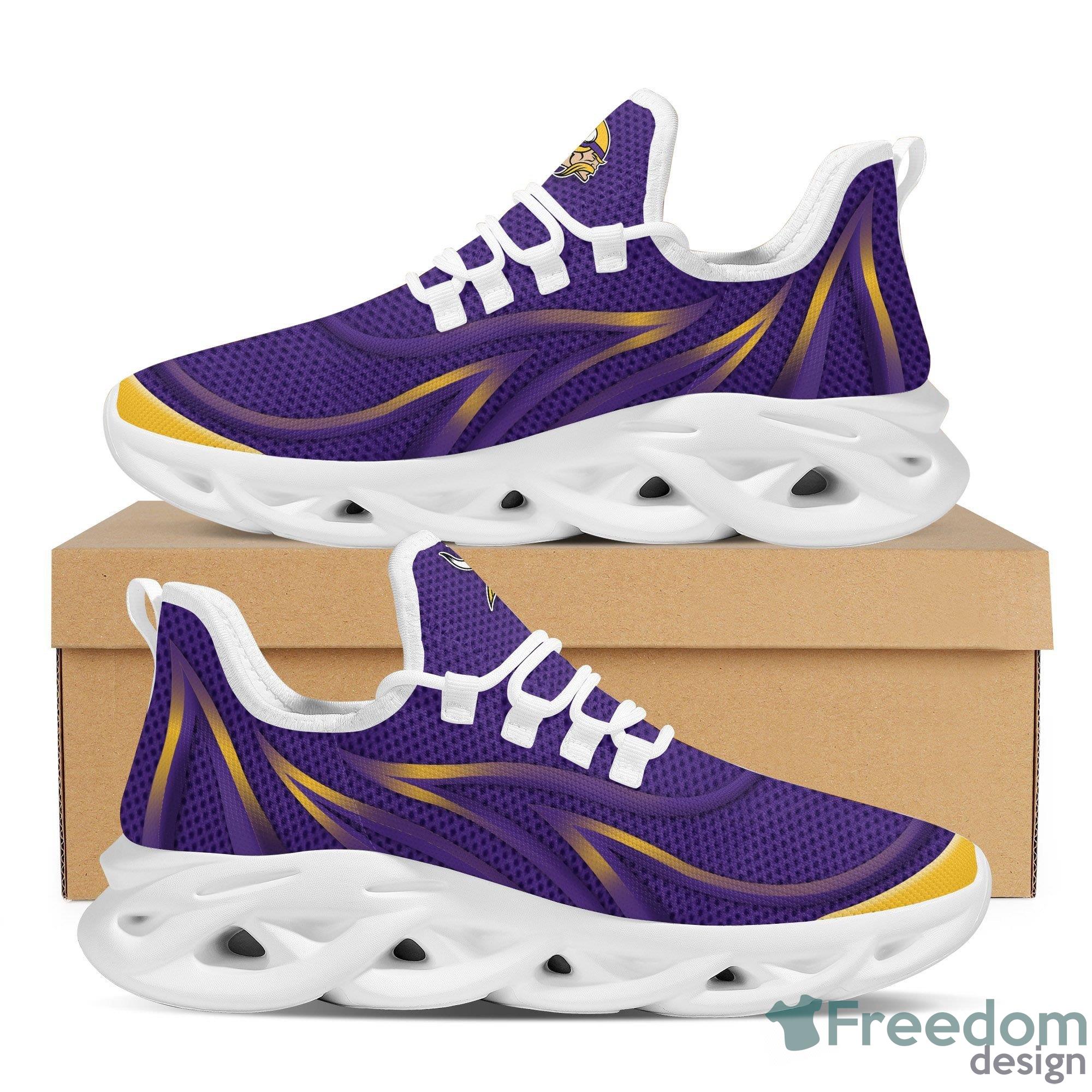 Minnesota Vikings Yellow And Purple Max Soul Sneakers Running Shoes