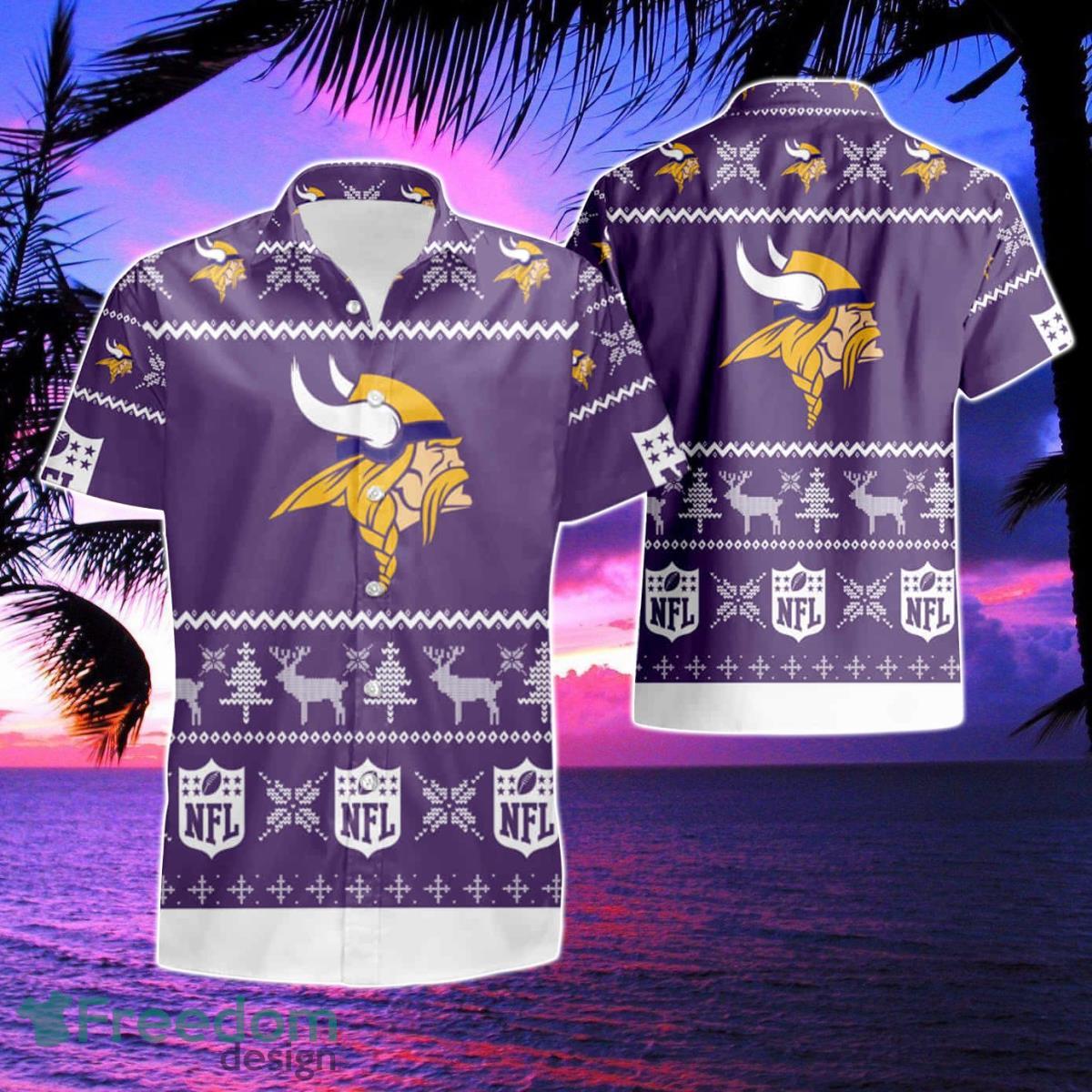 Minnesota Vikings Nfl Ugly Christmas 3d Printed Hawaiian Shirt & Short Product Photo 1