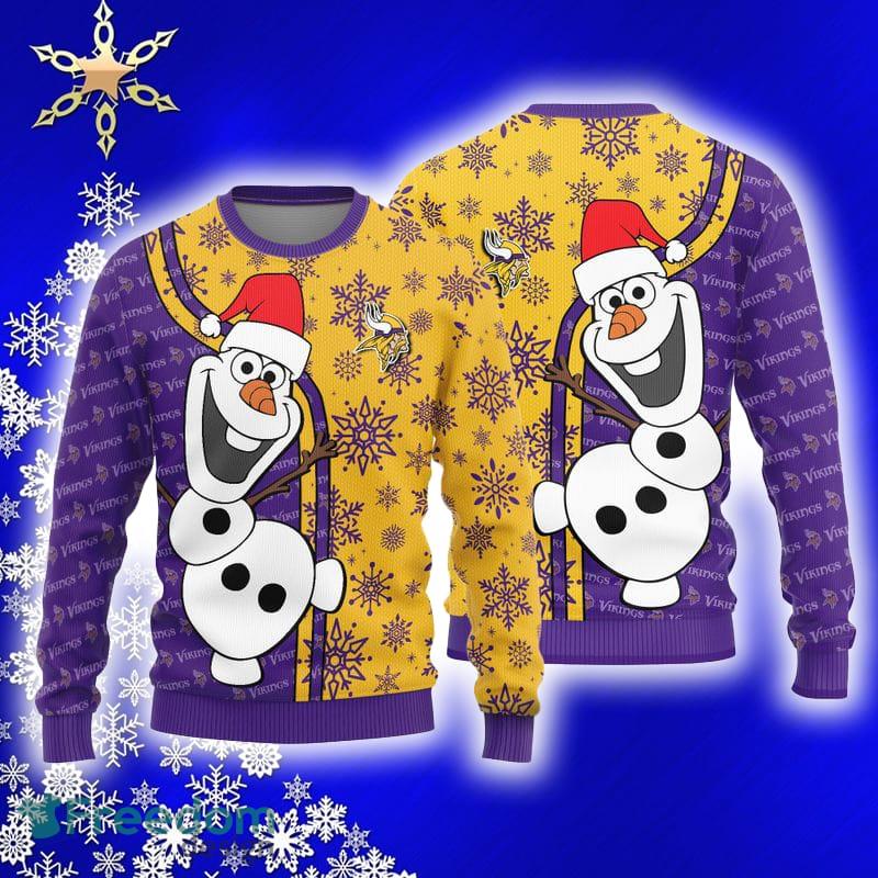 Minnesota Vikings Christmas Pattern Ugly Christmas Sweater Frozen