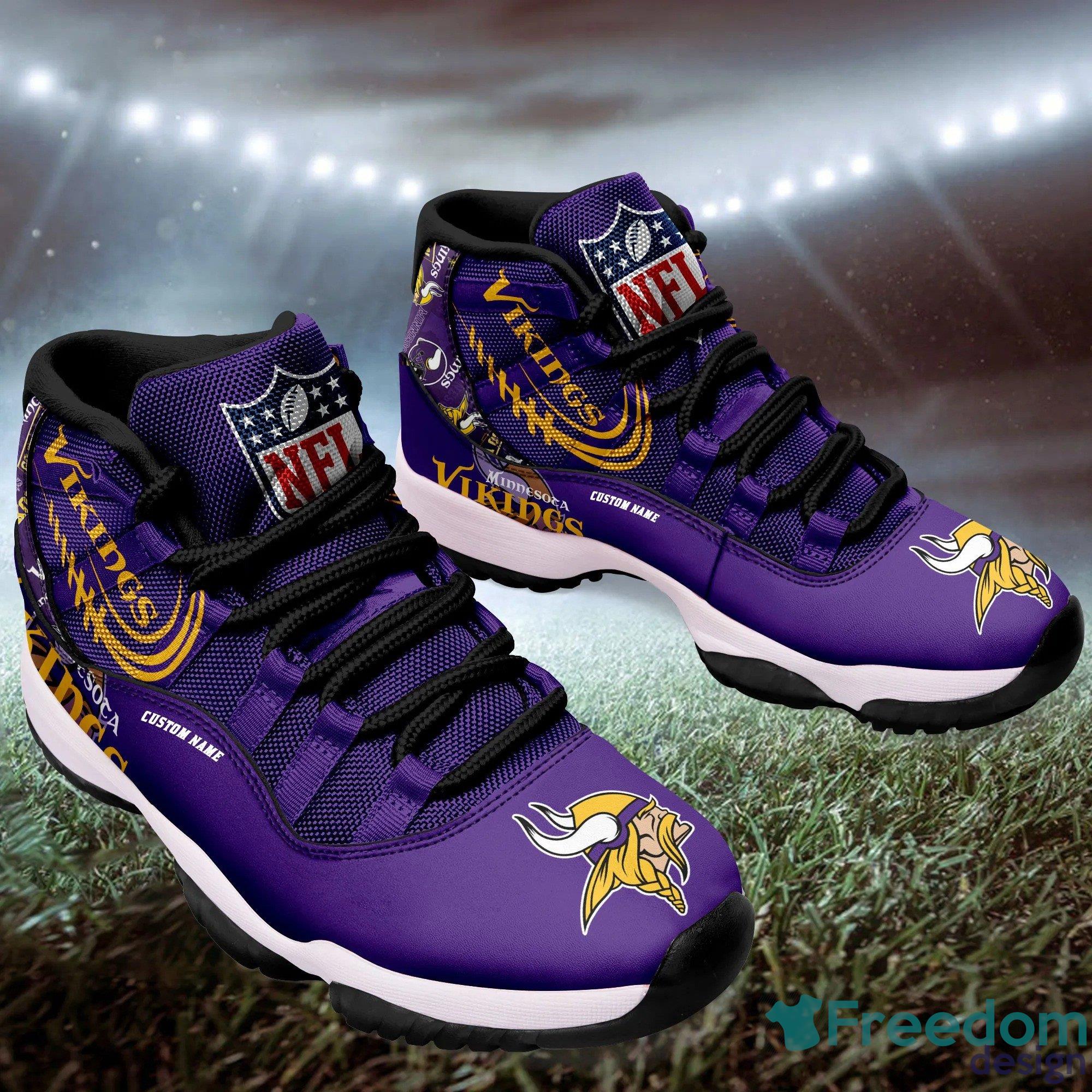 Minnesota Vikings Air Jordan 13 Sneakers Nfl Custom Sport Shoes