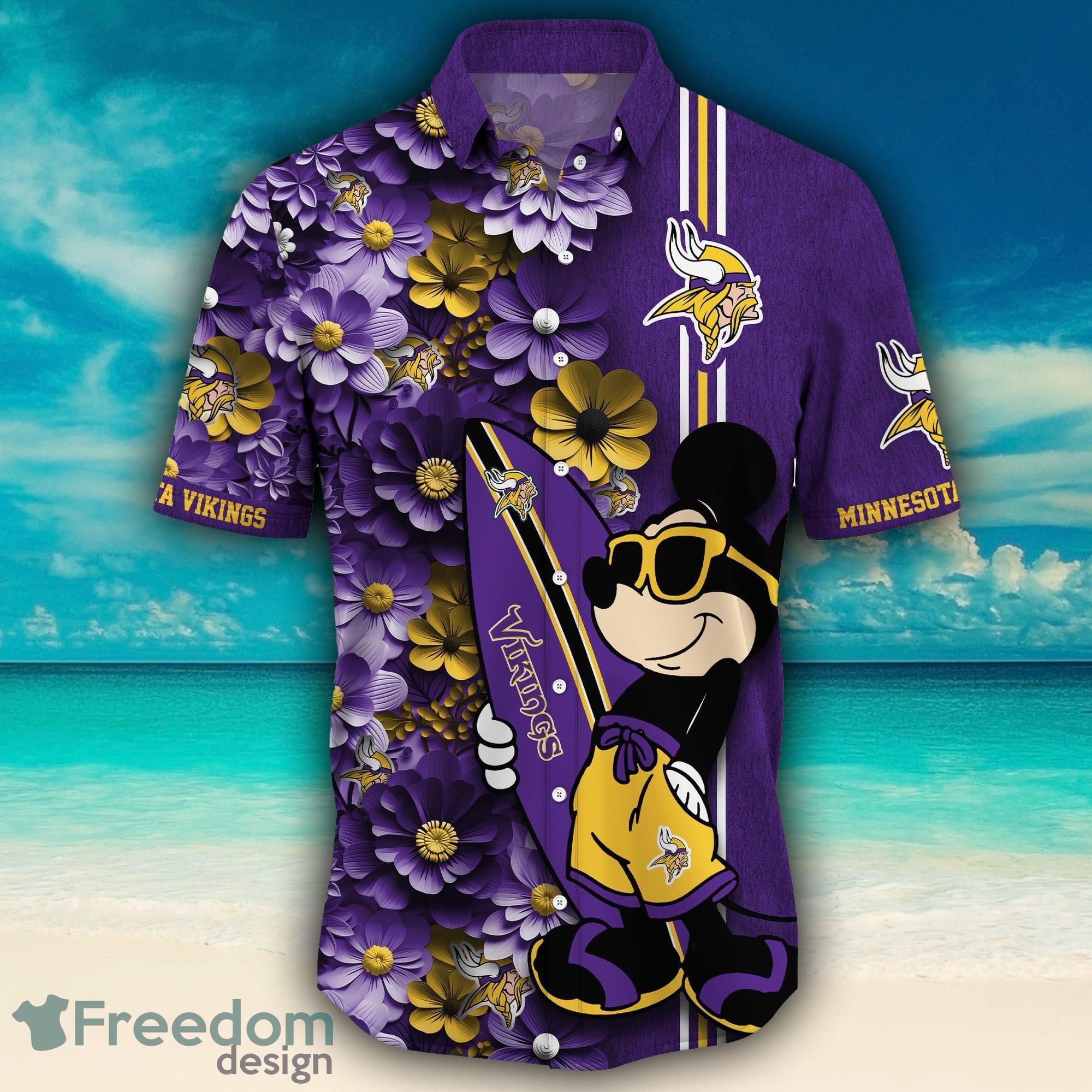 Minnesota Vikings Logo Mickey Mouse Disney Hawaiian Shirt, NFL Hawaiian  Shirt