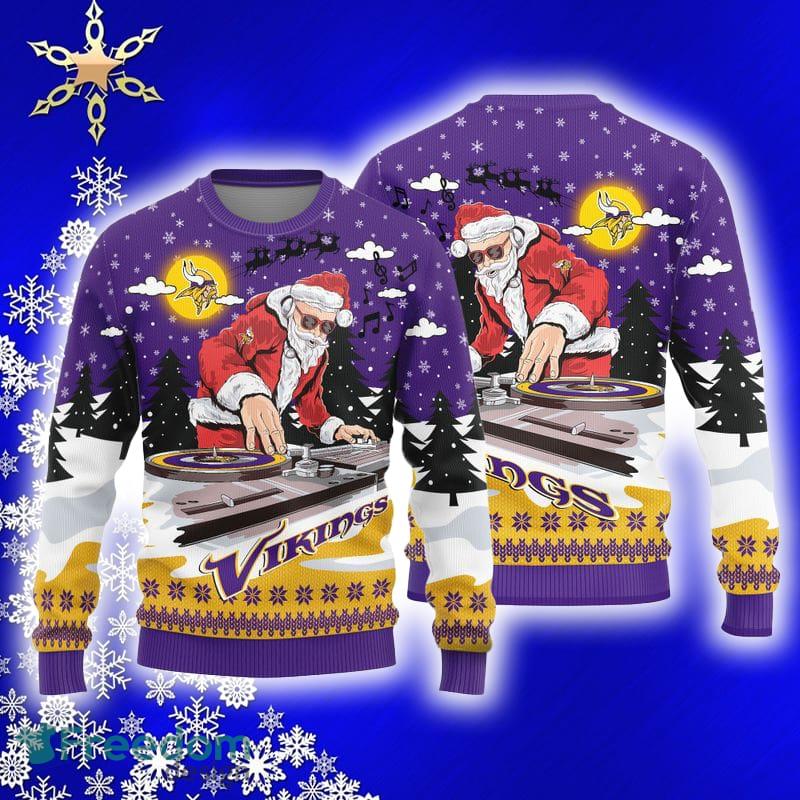 Minnesota Vikings Fans Pattern Ribbed Knitted Christmas Sweater -  Freedomdesign