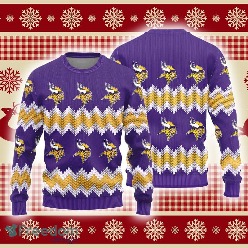 Minnesota Vikings Christmas Tree Pattern Ugly Christmas Sweater