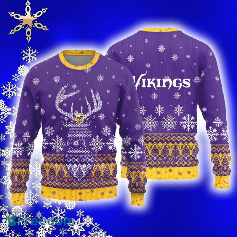 Minnesota Vikings Dog Family Holiday Sweater FOCO