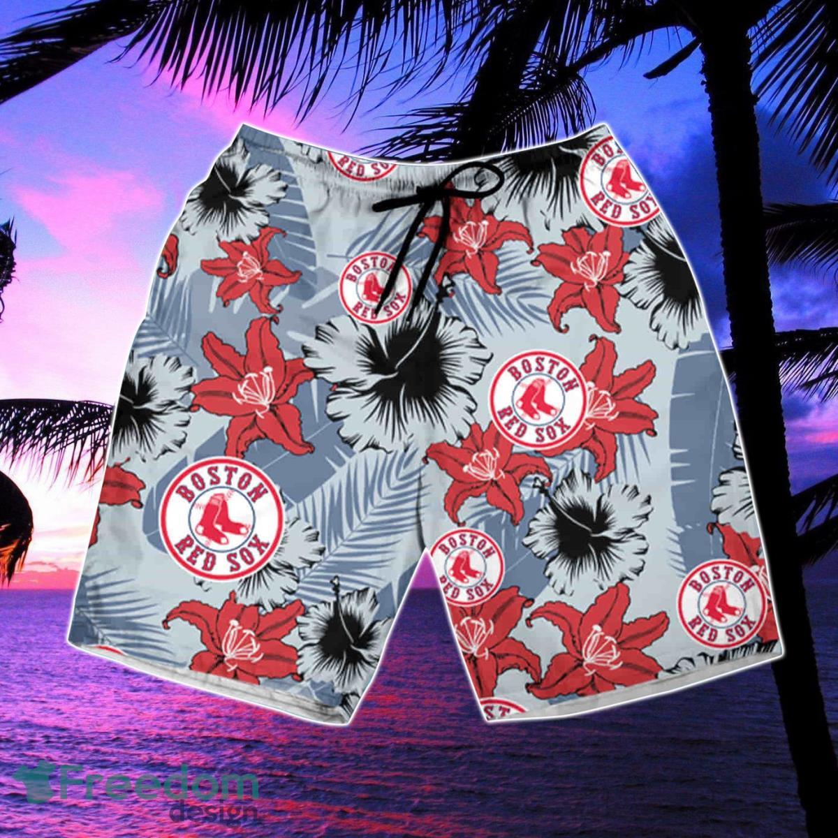 Mlb Boston Red Sox Hawaiian Shirt & Short Product Photo 3 Mlb Boston Red Sox Hawaiian Shirt & Short Product Photo 3