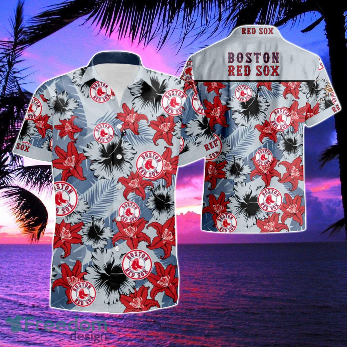 Mlb Boston Red Sox Hawaiian Shirt & Short Product Photo 1