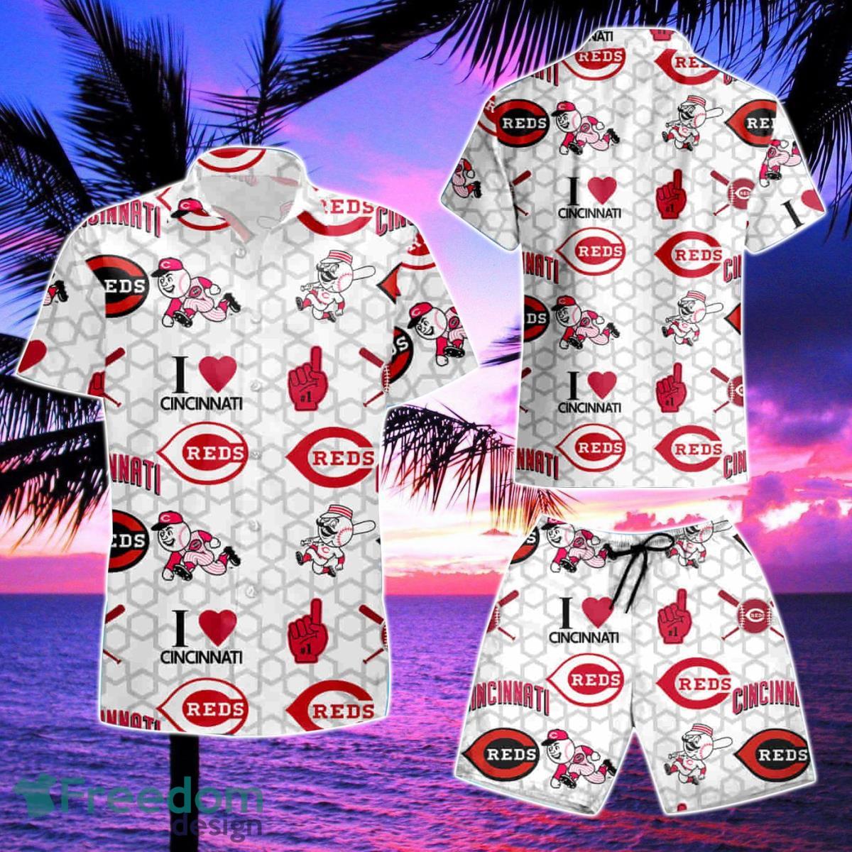 MLB Cincinnati Reds Hawaiian Shirt & Short Product Photo 2