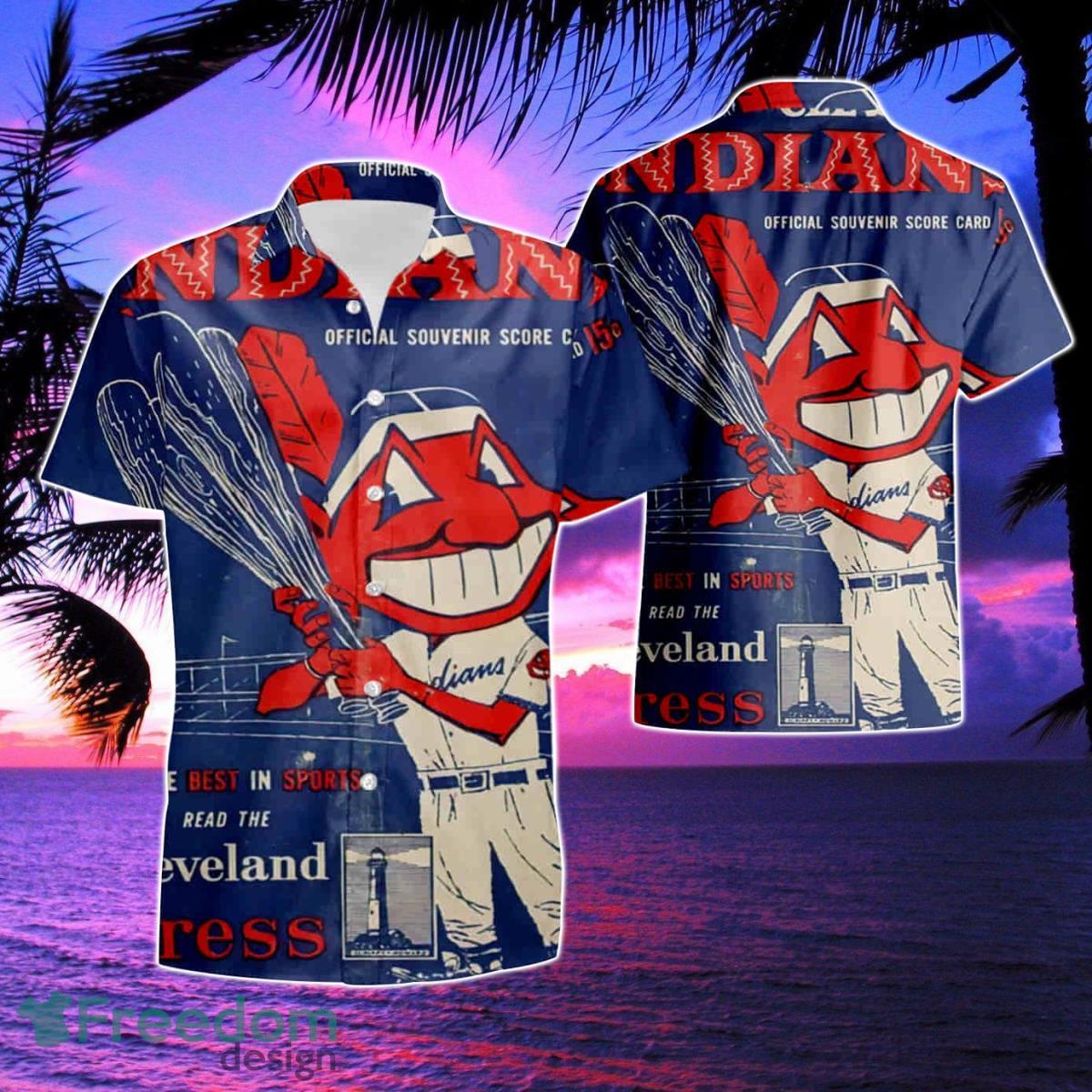 Cleveland Indians MLB Flower Hawaiian Shirt Special Gift For Men And Women  Fans - Freedomdesign