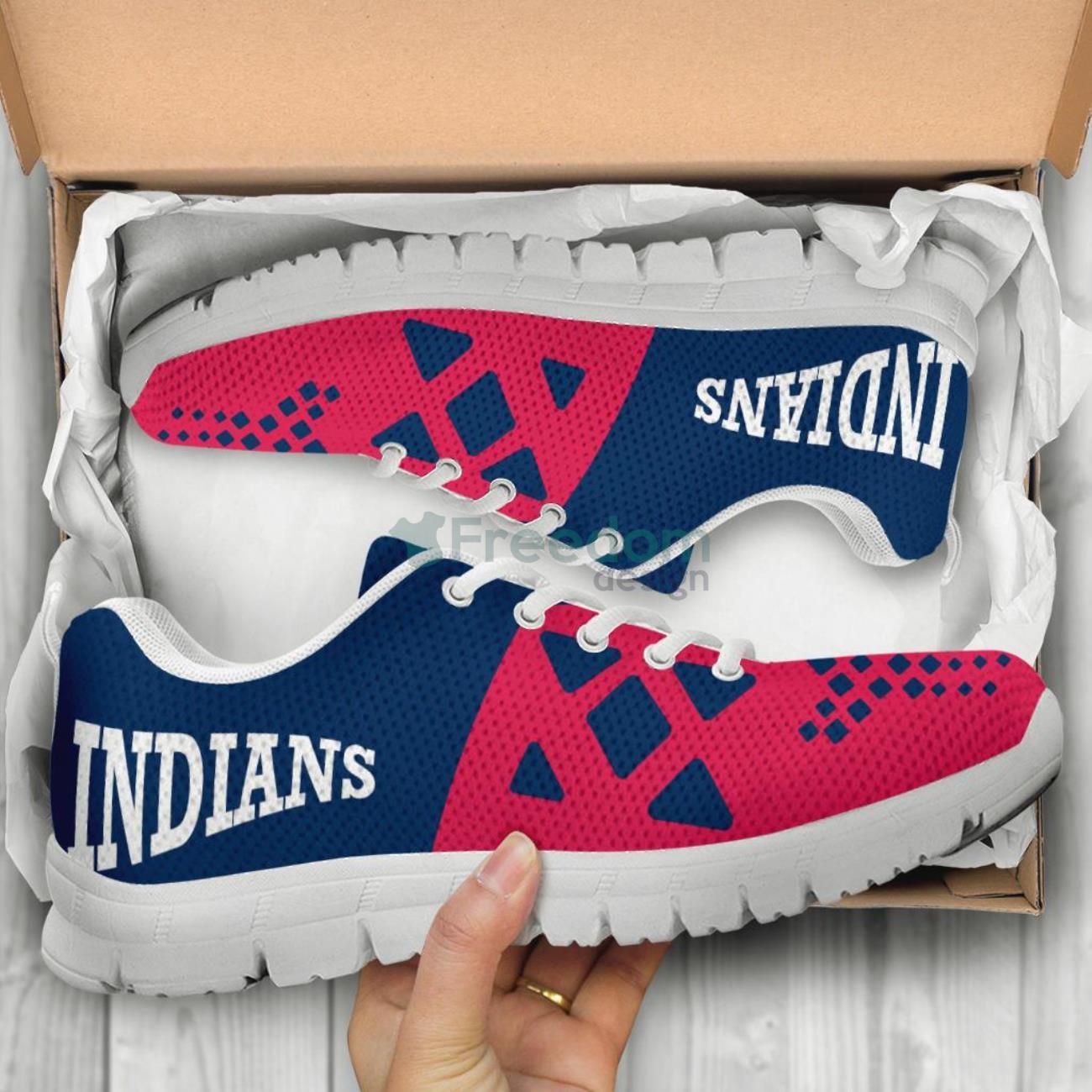 MLB Cleveland Indians Casual Sneakers For Sport Fans Product Photo 2