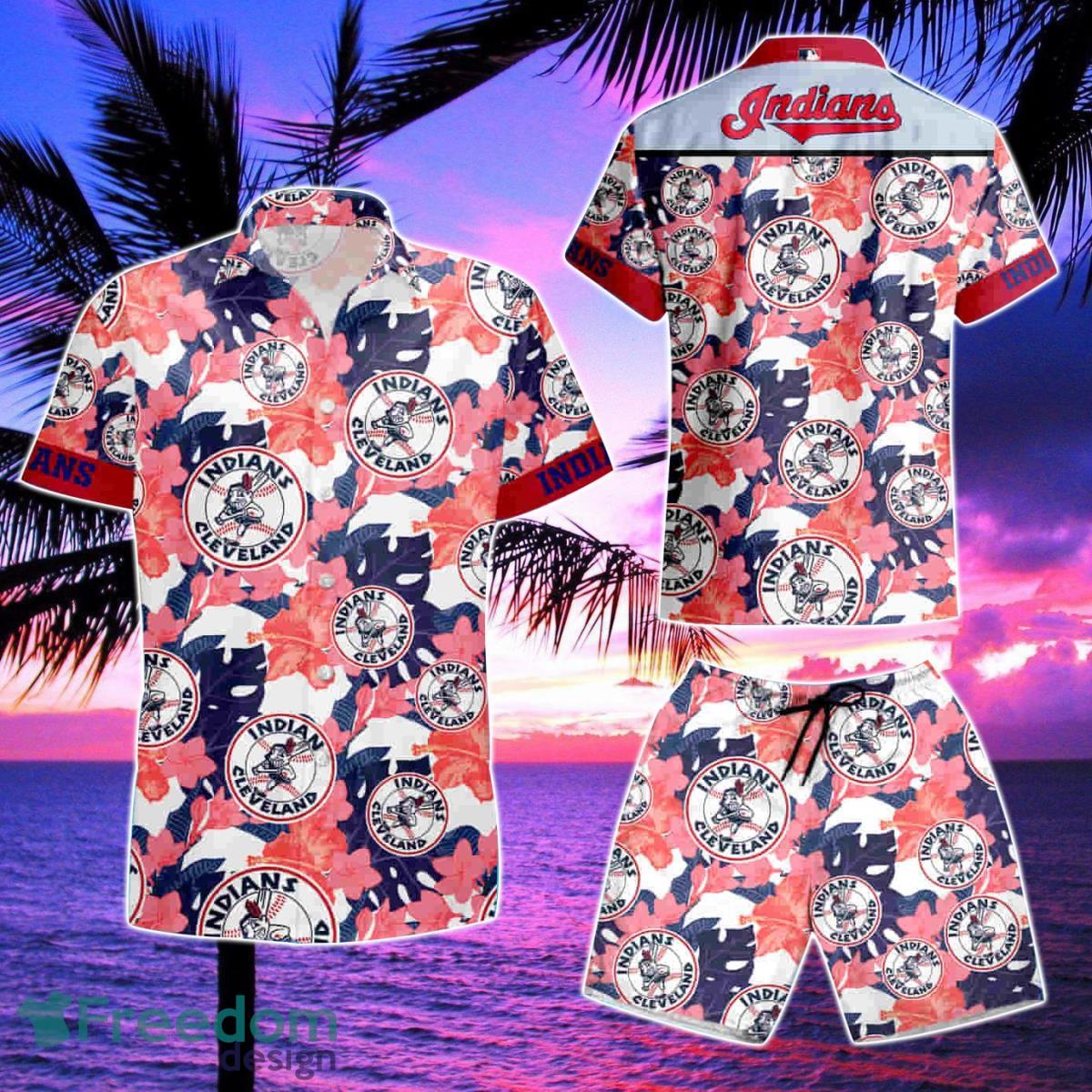 Mlb Cleveland Indians Hawaiian Shirt & Short Product Photo 2