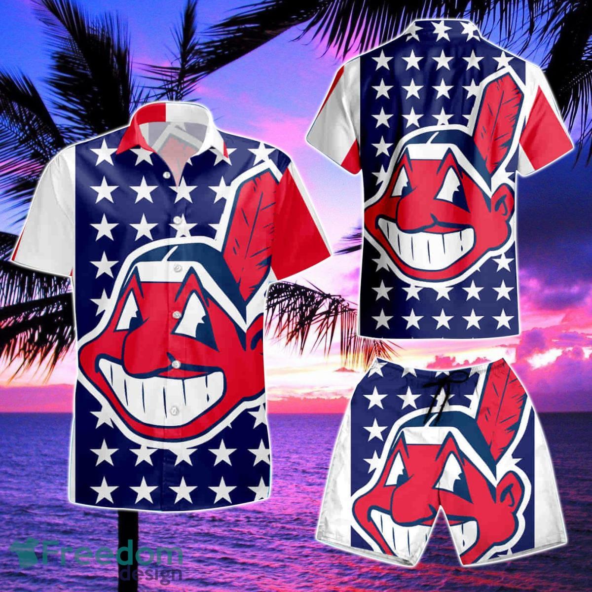 MLB Cleveland Indians Premium Hawaiian Shirt & Short Product Photo 2